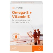 Omega-3 Fischöl + Vitamin E, 60 Weichkapseln