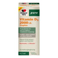 DOPPELHERZ Vitamin D3 2000 I.E. pure Tropfen