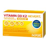 VITAMIN D3 K2 Hevert plus Ca Mg 1000 IE/2 Kapseln